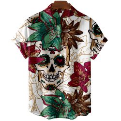 Áo Hawaii Dáng Rộng Họa Tiết Nhiệt Đới